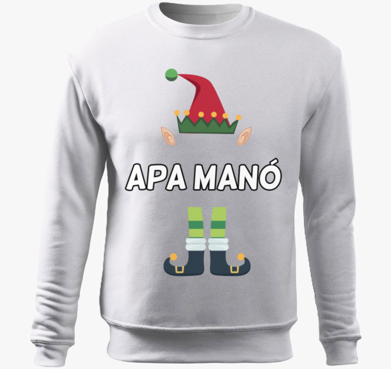 Apa manó belebújós pulóver — Fehér