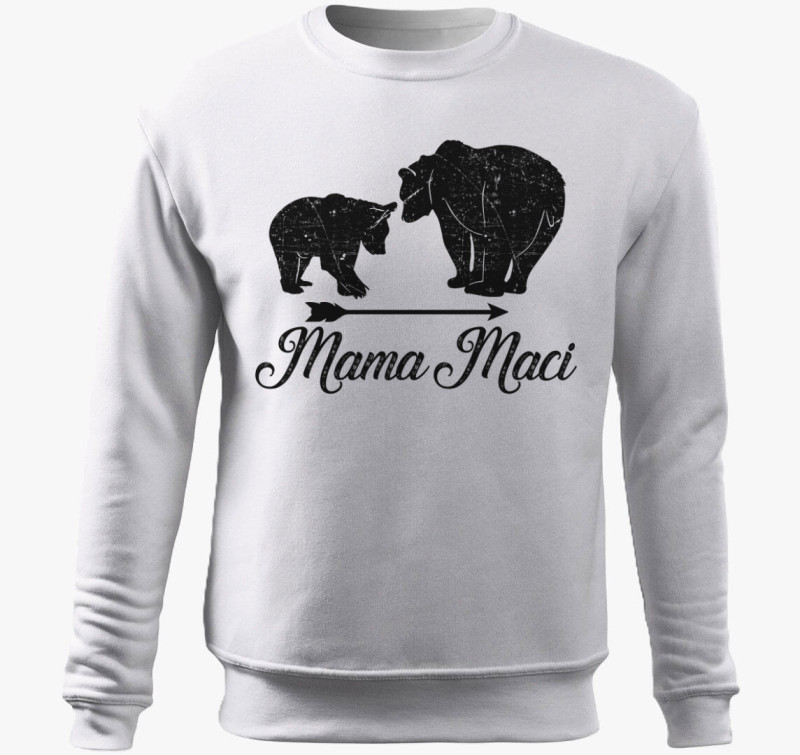 Mama maci belebújós pulóver — Fehér