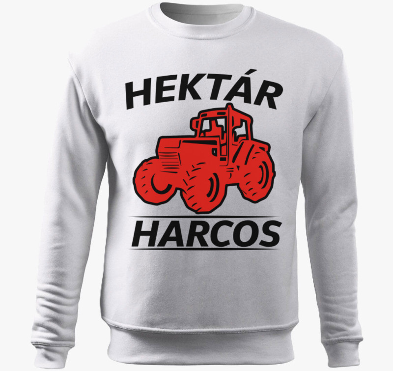 Hektár harcos traktoros belebújós pulóver — Fehér