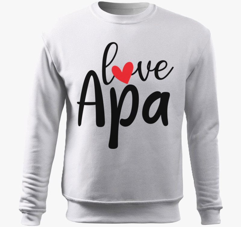 Love Apa belebújós pulóver — Fehér