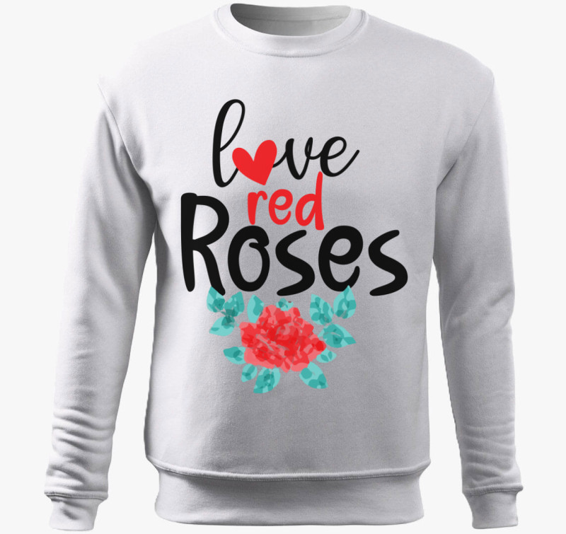 Love Roses belebújós pulóver — Fehér