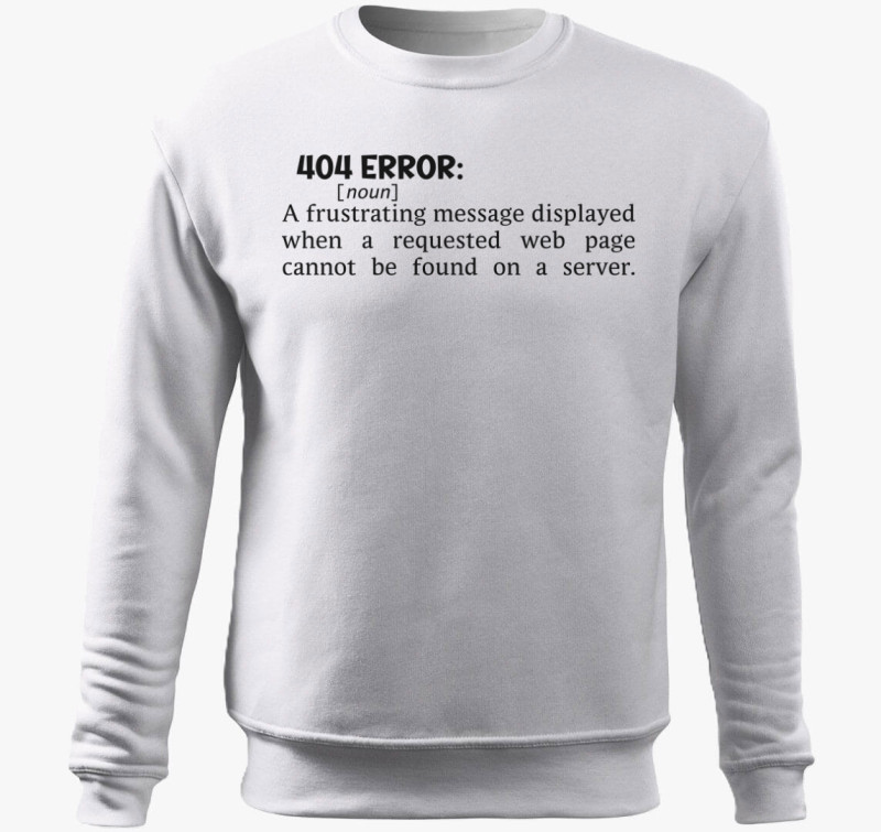 404 Error Dictionary belebújós pulóver — Fehér