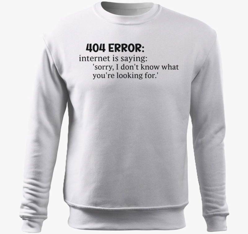 404 Error internet Dictionary belebújós pulóver — Fehér