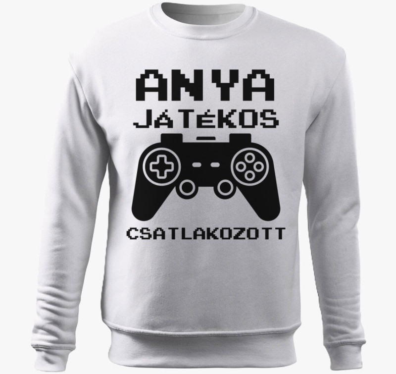 Anya játékos csatlakozott belebújós pulóver — Fehér