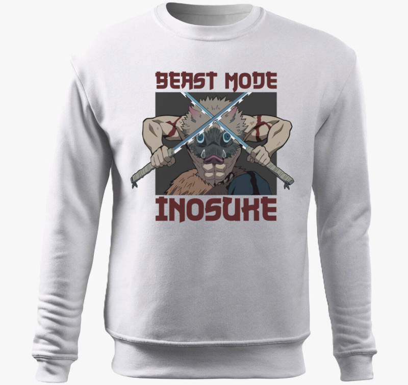 Inosuke Beast Mode belebújós pulóver — Fehér