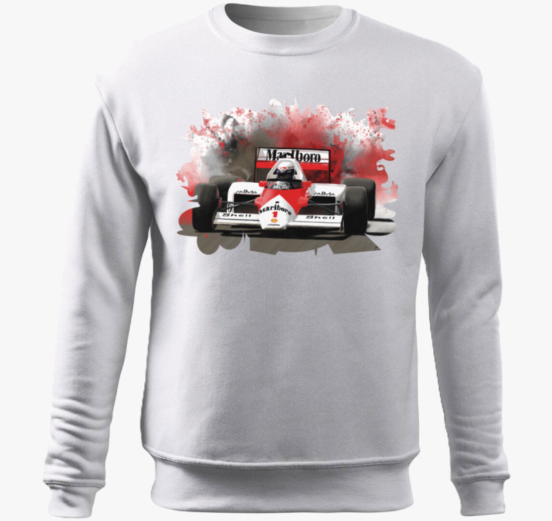 Alain Prost belebújós pulóver — Fehér