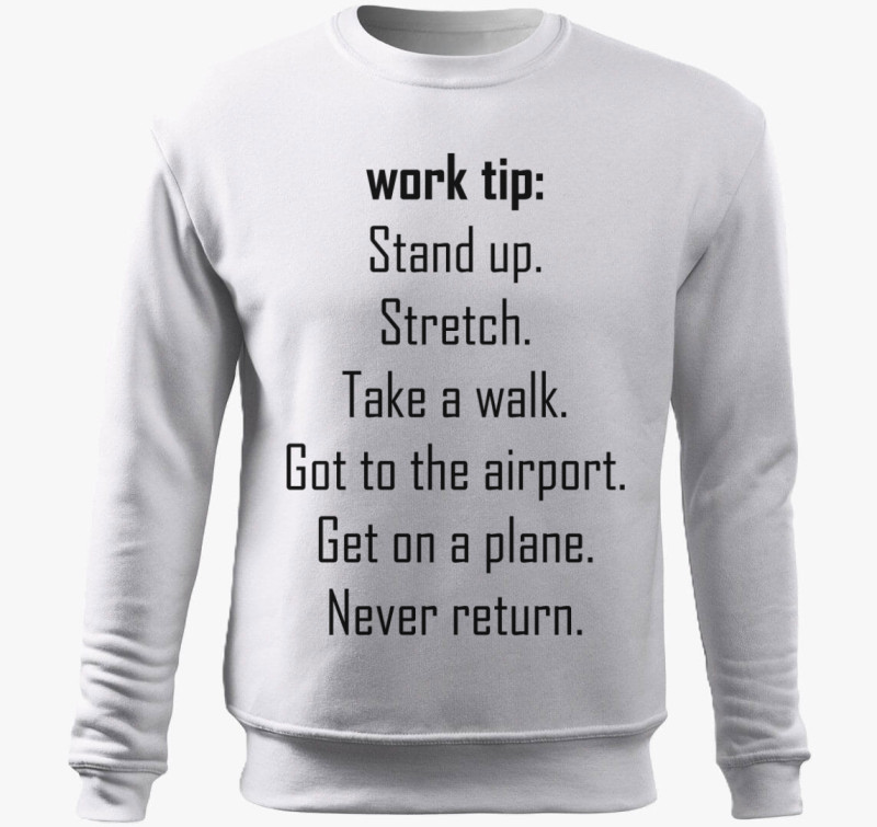 Work tip belebújós pulóver — Fehér