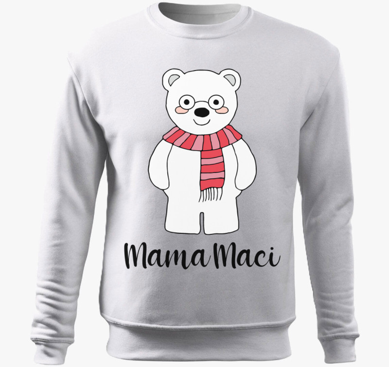 Mama maci karácsonyi belebújós pulóver — Fehér