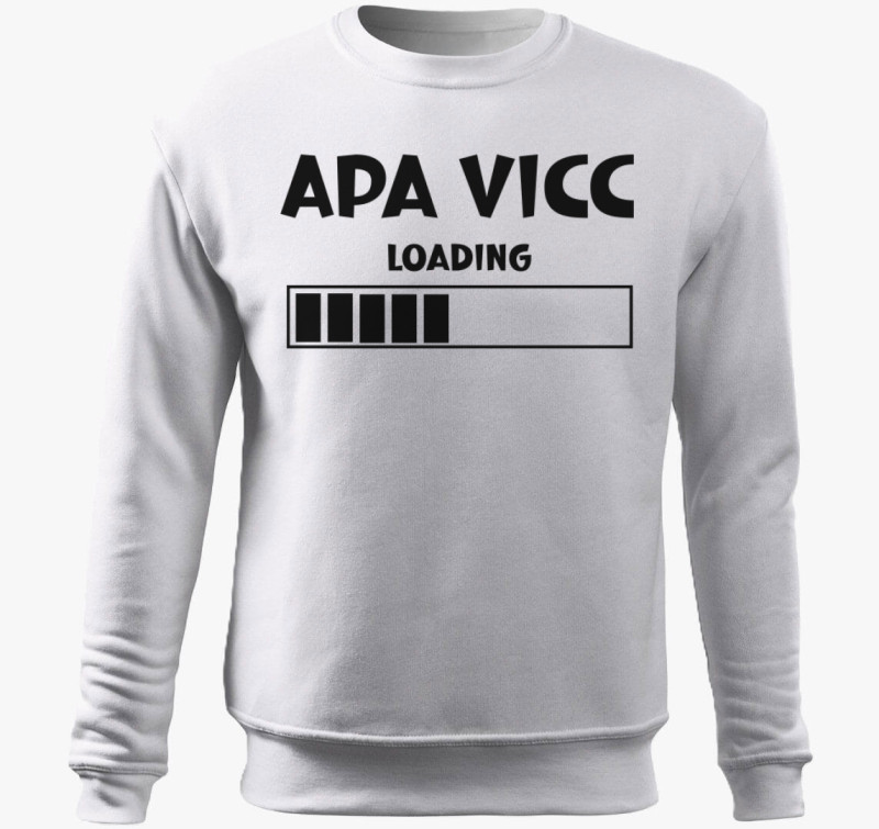 Apa vicc loading belebújós pulóver — Fehér