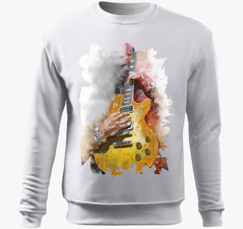 Slash gitár belebújós pulóver — Fehér