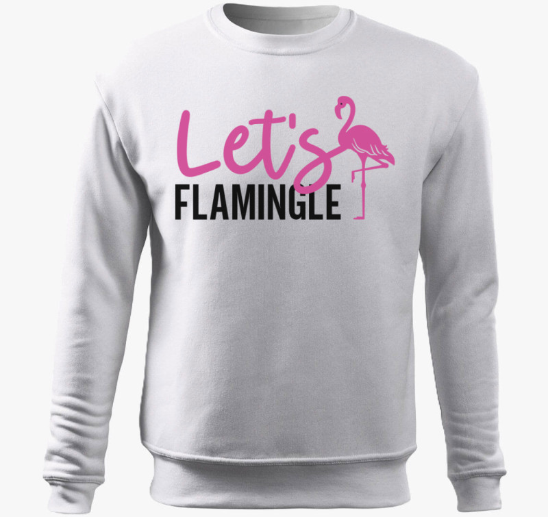 Flamingo flamingle belebújós pulóver — Fehér