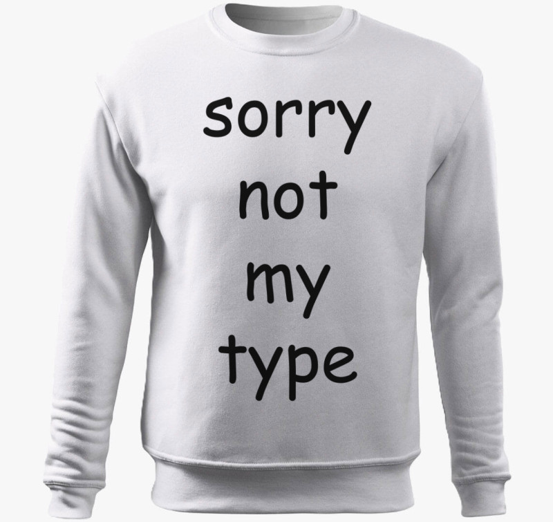 Comic sans type belebújós pulóver — Fehér