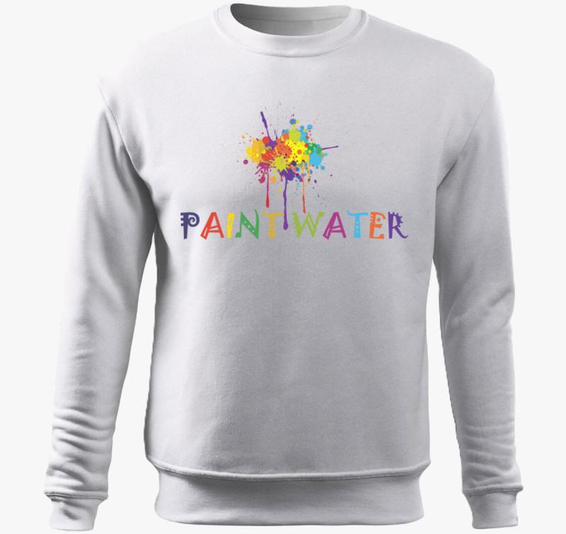Paint water belebújós pulóver — Fehér