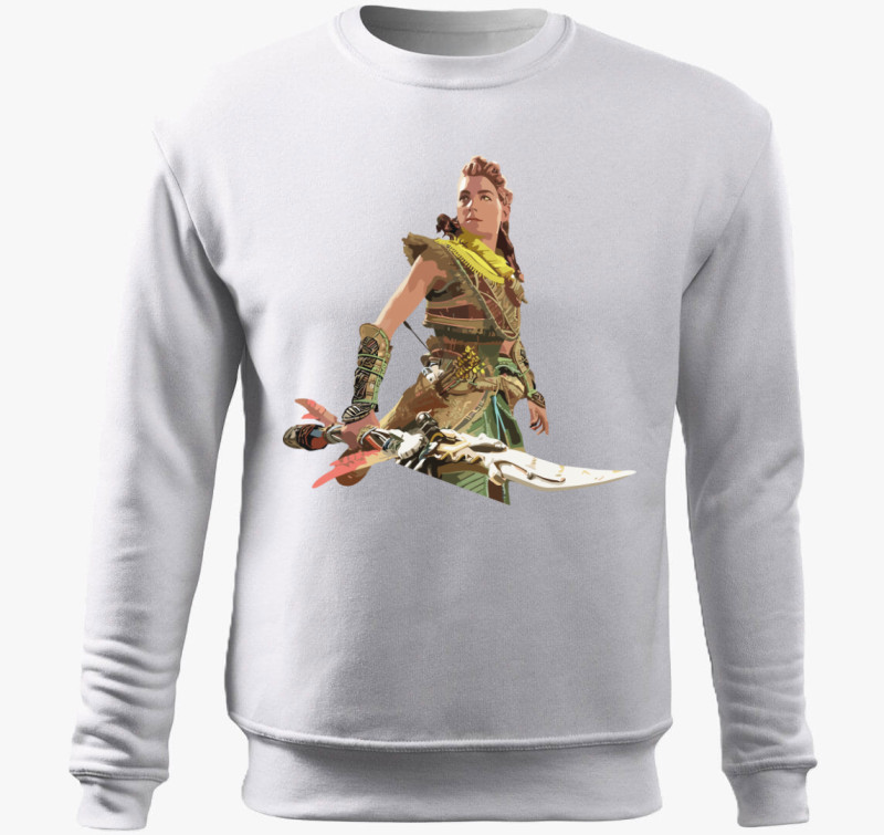 Horizon Zero Dawn belebújós pulóver — Fehér