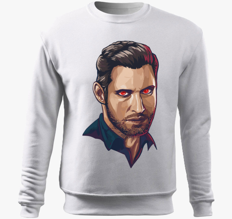 Lucifer Morningstar belebújós pulóver — Fehér