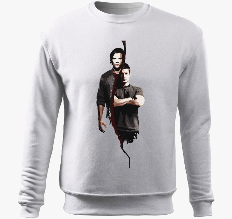 Supernatural Sam és Dean 2 belebújós pulóver — Fehér
