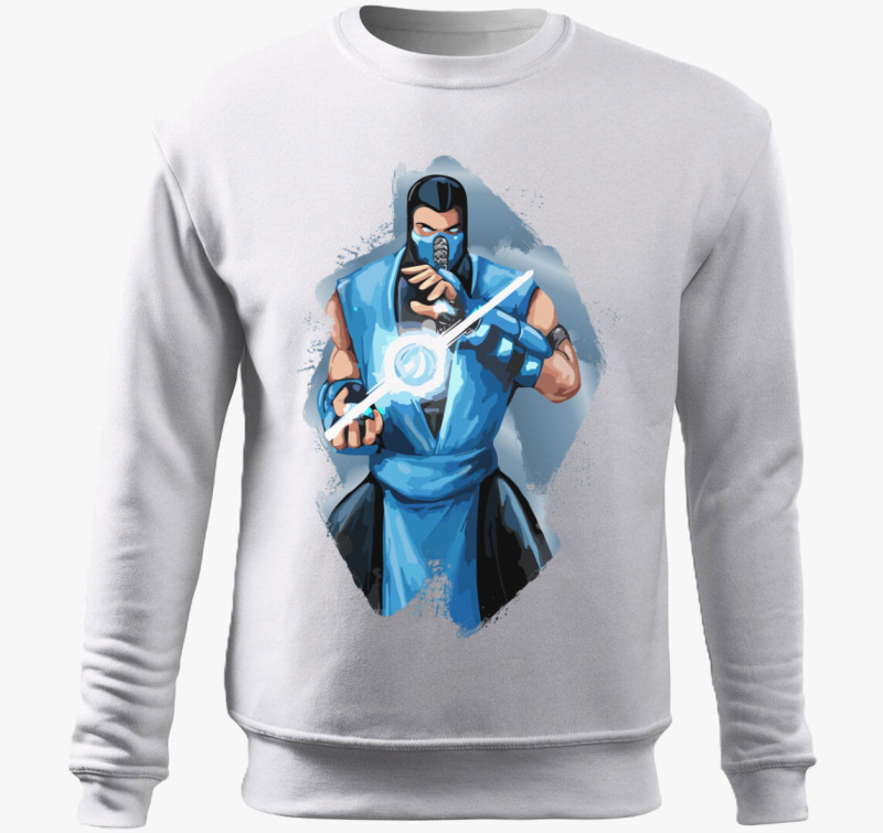 Mortal Kombat SubZero avatar belebújós pulóver — Fehér
