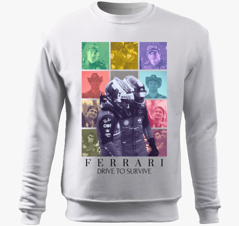 Ferrari F1 1.0 belebújós pulóver — Fehér