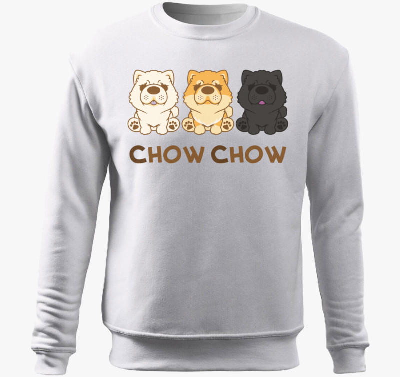 Chow Chow belebújós pulóver — Fehér