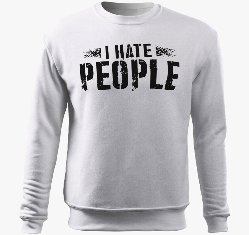 I hate people belebújós pulóver — Fehér
