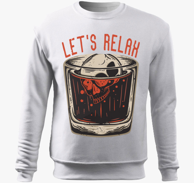 Lets relax belebújós pulóver — Fehér