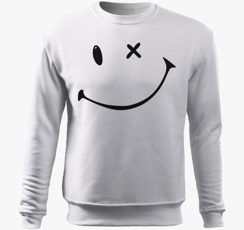 Smiley 3 belebújós pulóver — Fehér