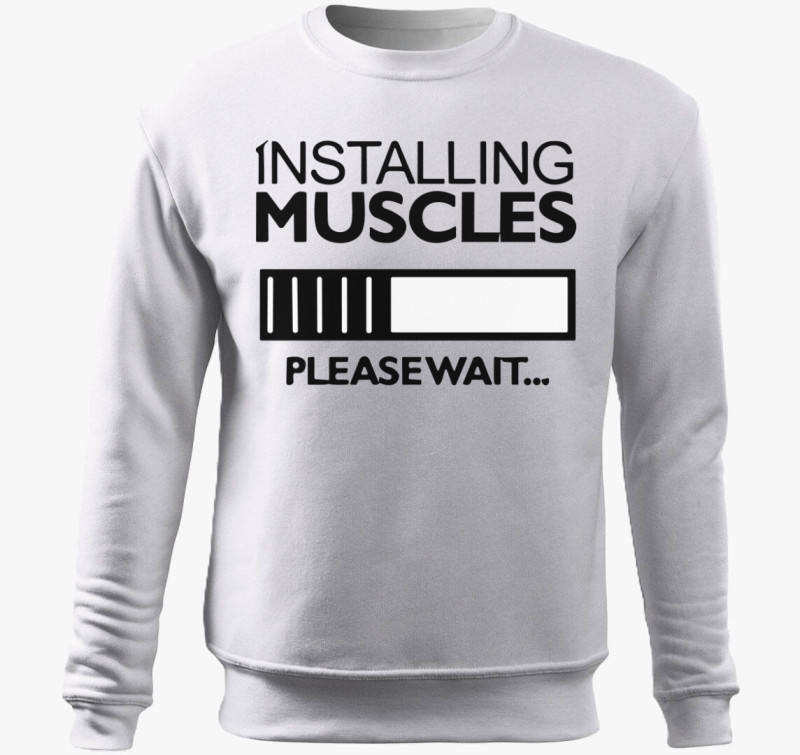 Installing muscles belebújós pulóver — Fehér