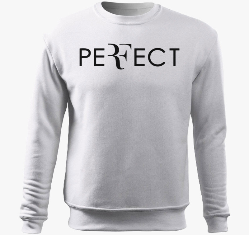 Perfect feliratú belebújós pulóver — Fehér