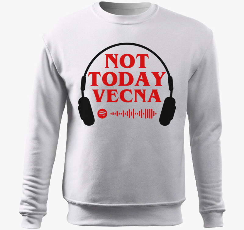 Not today vecna belebújós pulóver — Fehér