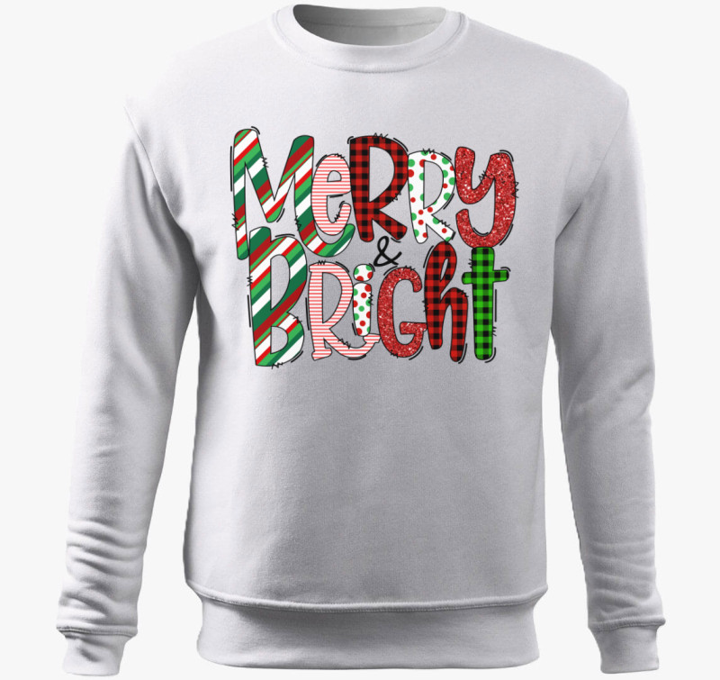 Merry bright belebújós pulóver — Fehér