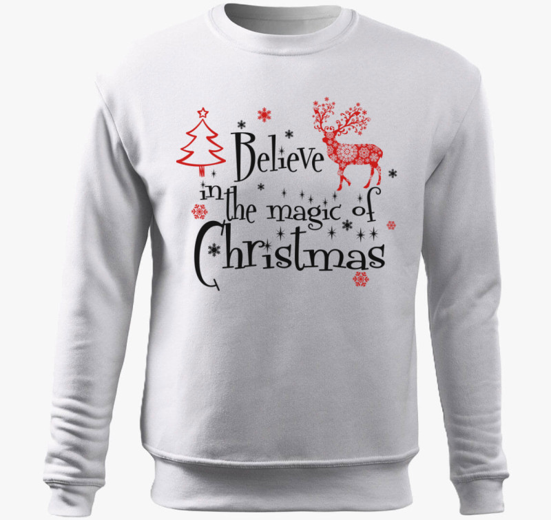 Xmas believe belebújós pulóver — Fehér