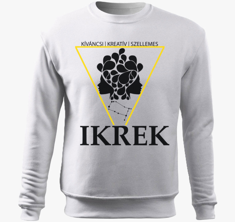 Horoszkóp IKREK belebújós pulóver — Fehér