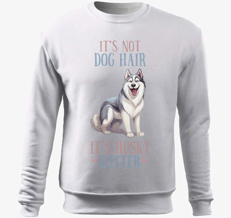 Husky glitter belebújós pulóver — Fehér