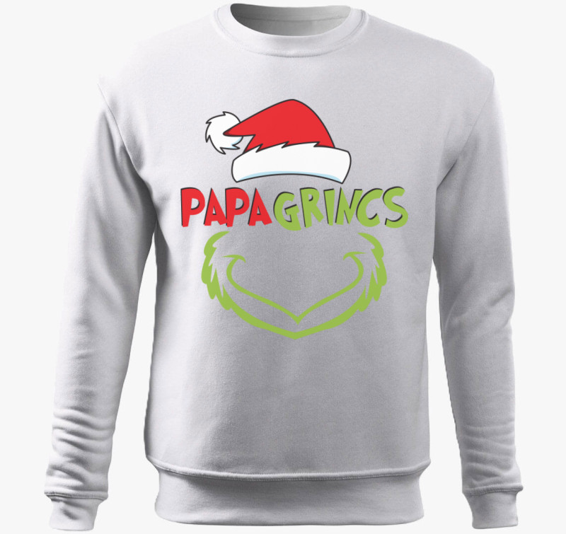 Papa grincs belebújós pulóver — Fehér