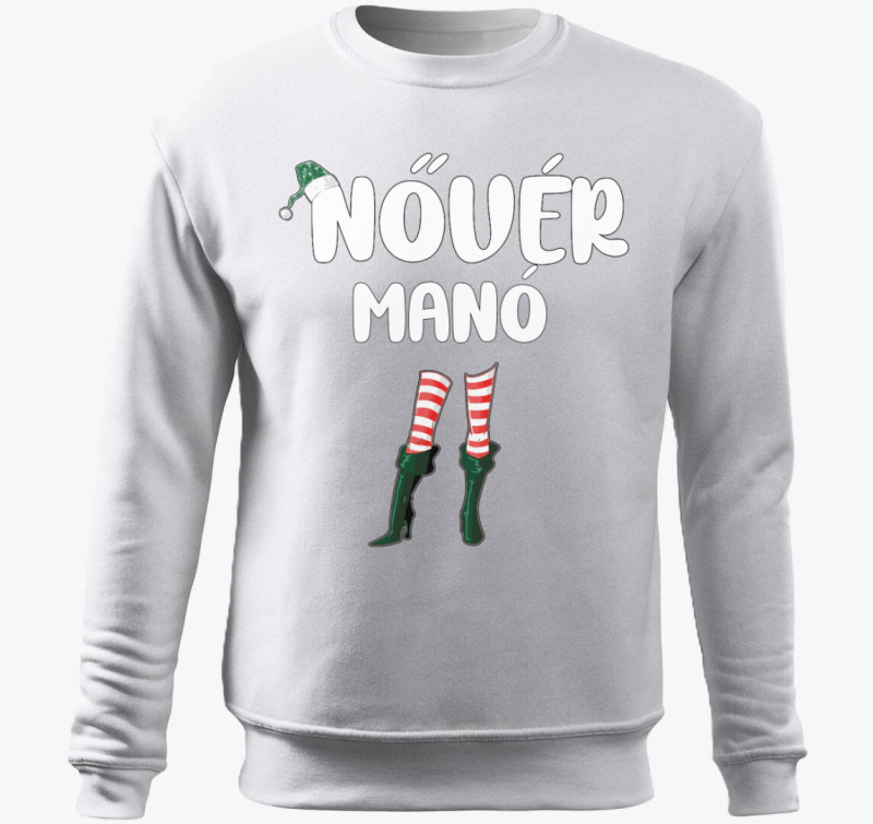 Nővér manós belebújós pulóver — Fehér