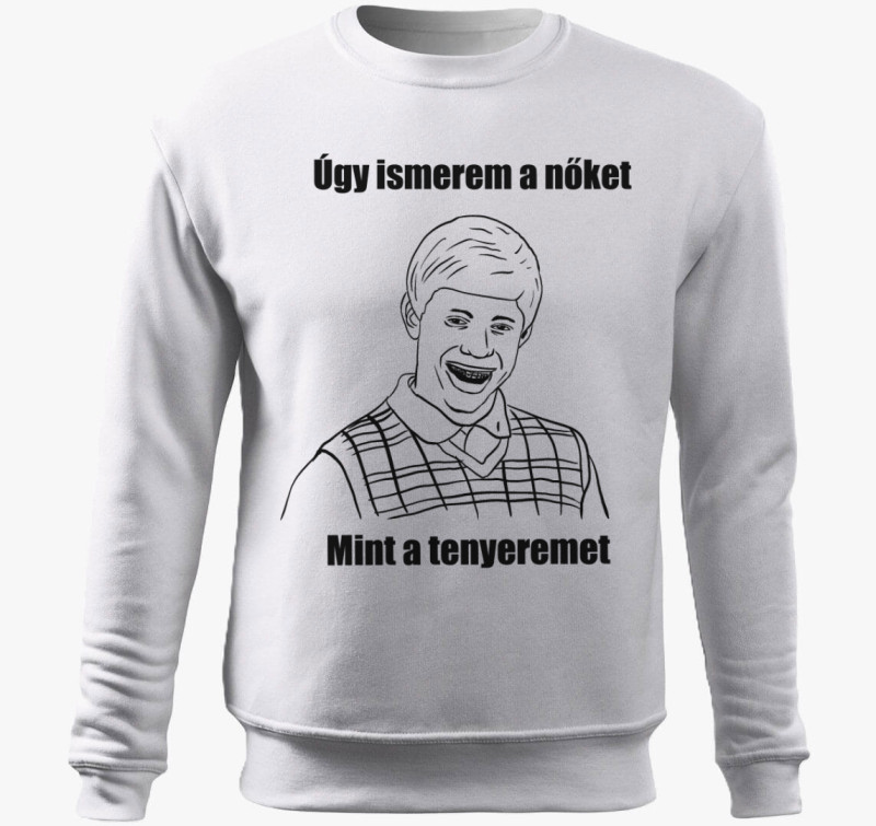 Nerd belebújós pulóver — Fehér