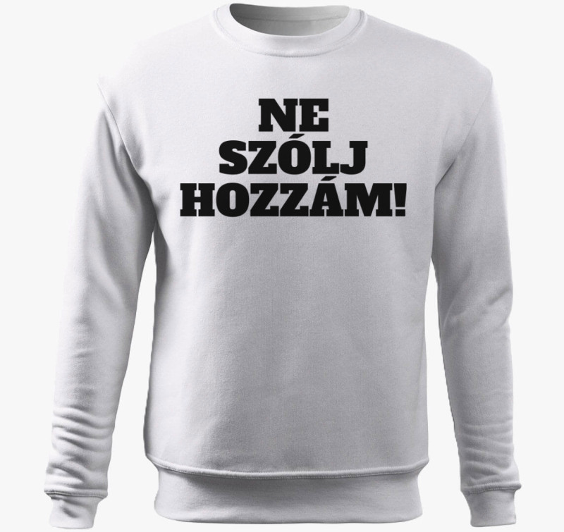 Ne szólj hozzám! belebújós pulóver — Fehér