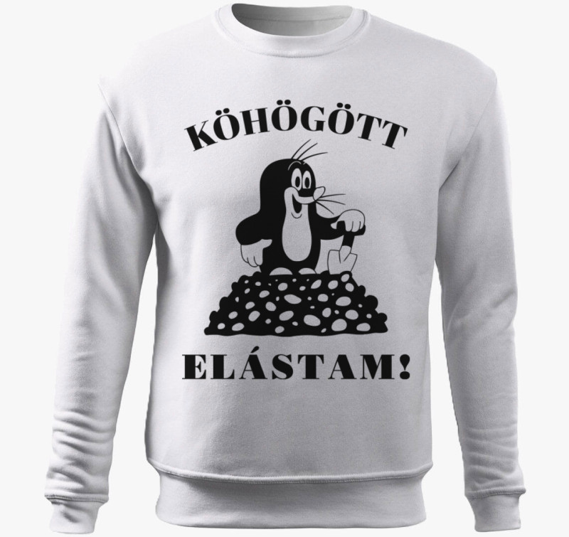 Köhögött elástam belebújós pulóver — Fehér