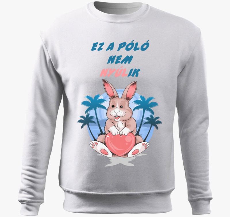 Nem nyúlik belebújós pulóver — Fehér