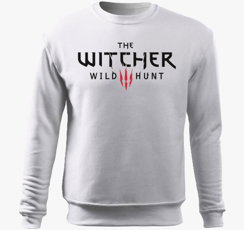 Witcher Wild Hunt belebújós pulóver — Fehér