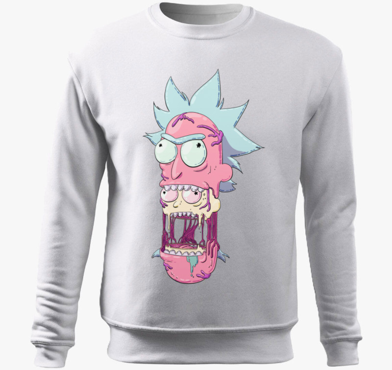 Rick N Morty belebújós pulóver — Fehér