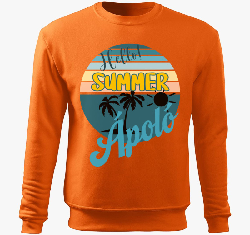 Hello Summer ápoló belebújós pulóver — Narancs