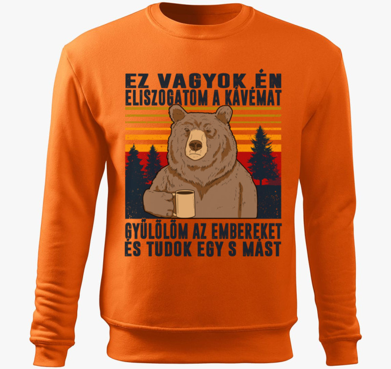Kiégett medve belebújós pulóver — Narancs