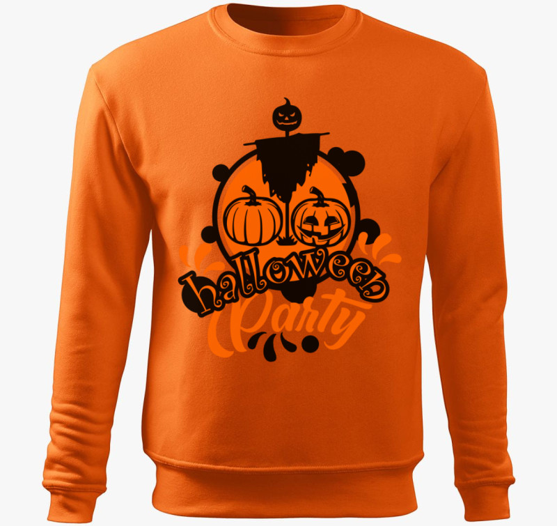Halloween mintás belebújós pulóver — Narancs
