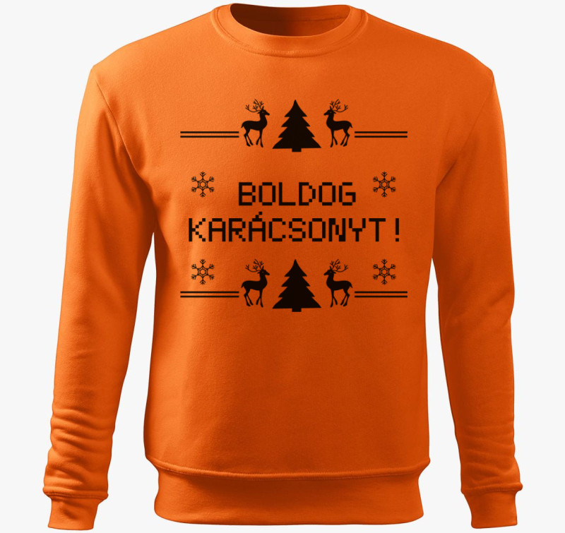 Boldog karácsonyt 8 bit-es belebújós pulóver — Narancs