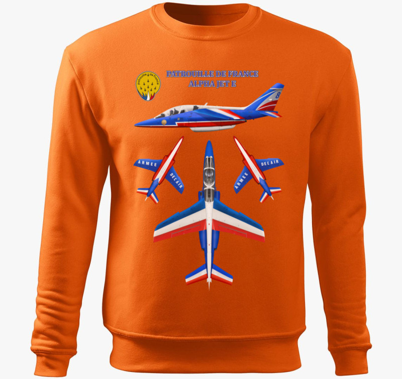 Patrouille De France 2 belebújós pulóver — Narancs