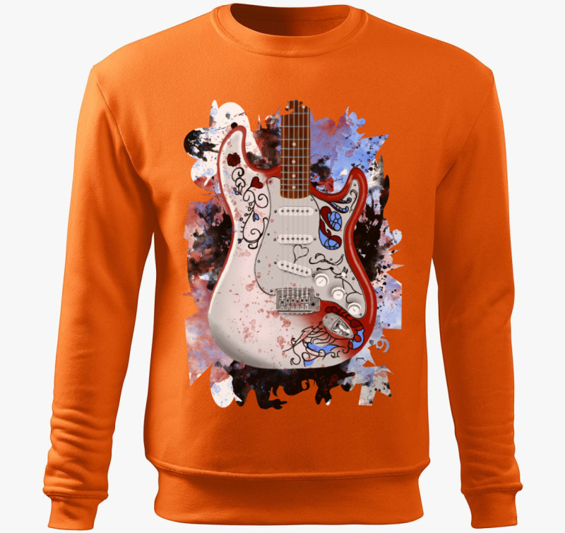 Jimi Hendrix gitár belebújós pulóver — Narancs
