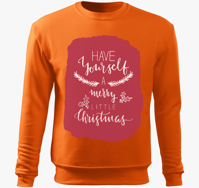 Have Yourself a Merry Little Christmas belebújós pulóver — Narancs