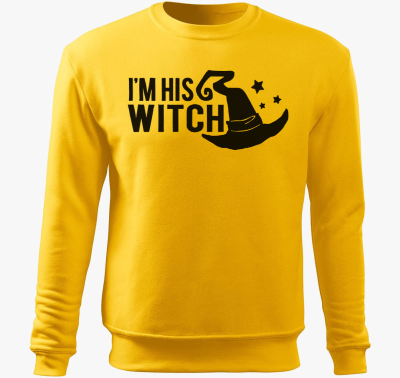 I'm his witch belebújós pulóver — Sárga