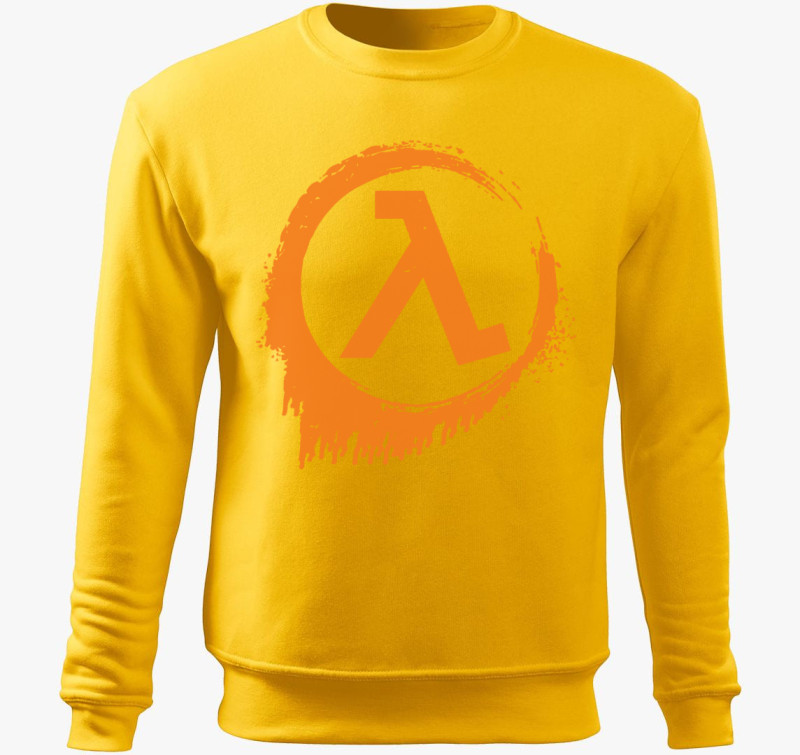 Half Life logo belebújós pulóver — Sárga